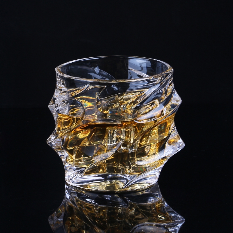 Old fashioned crystal whiskey glasses